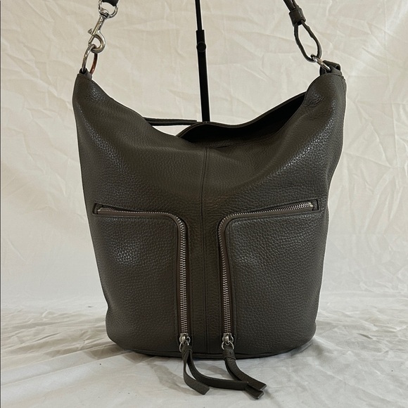 All Saints Small Fetch Leather Backpack in Forest Green - Picture 2 of 12